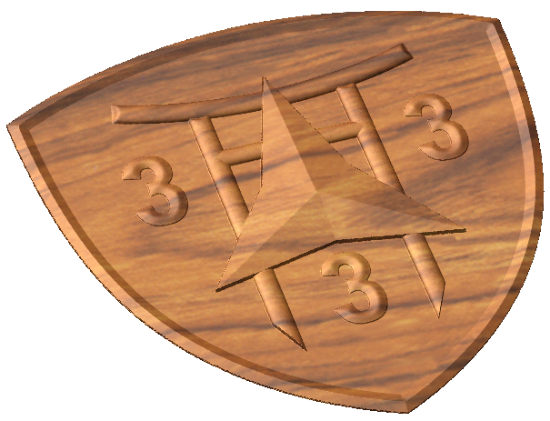 3RD Battalion, 3RD Marines Insignia – Double Tap Woodworking